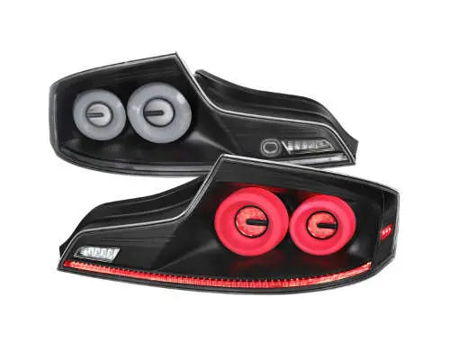 Spec-D White LED Halo Sequential Signal Taillights (Matte Black Housing/Clear Lens (03-07 INFINITI G35 | AWD/RWD)