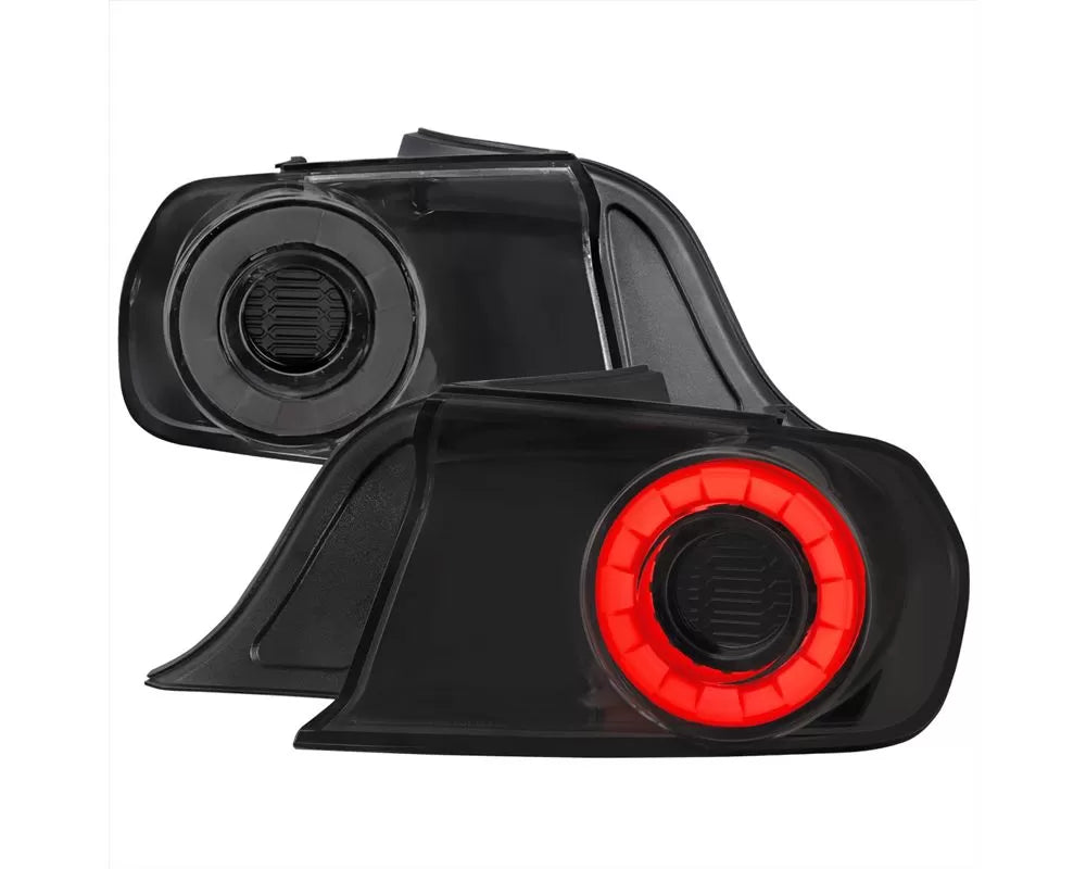 Spec-D LED Taillights (Glossy Black Housing/Smoked Lens (15-23 Ford Mustang | RWD)