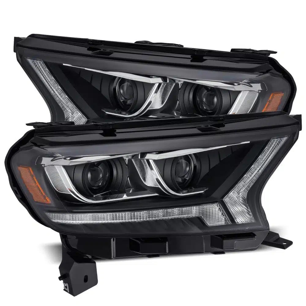 19-23 Ford Ranger AlphaRex PRO-Series Halogen Projector Black Headlights for P703 Ford Ranger