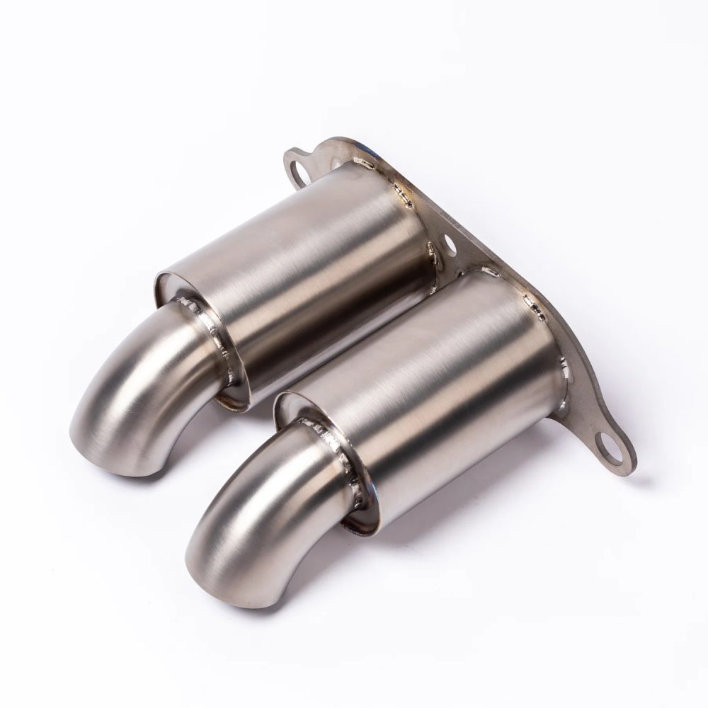 JCR Titanium Silenced Exhaust Tips for 997 / 991 / 992 Porsche 911 GT3-Based Models (with JCR exhaust system)