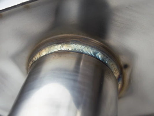 T304 Stainless Steel 63mm (2.5") Single Inlet Single Outlet Oval Muffler