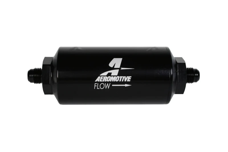 Aeromotive In-Line Filter - AN-06 238 Stainless Mesh Element - Anodized Black