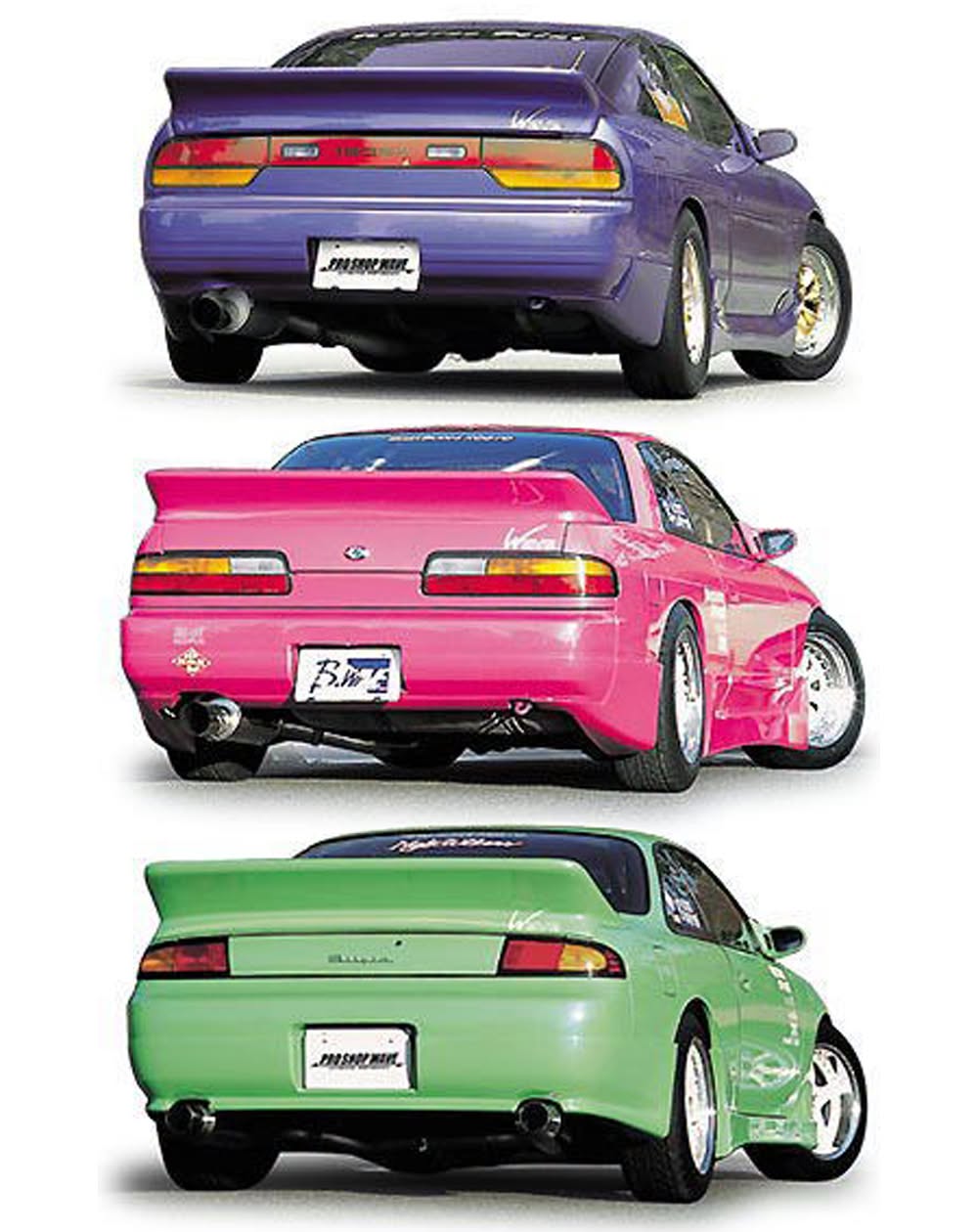 he Aero Master rear spoilers by Pro Shop Wave for the S13 & S14 Nissan Silvias - and 180SX