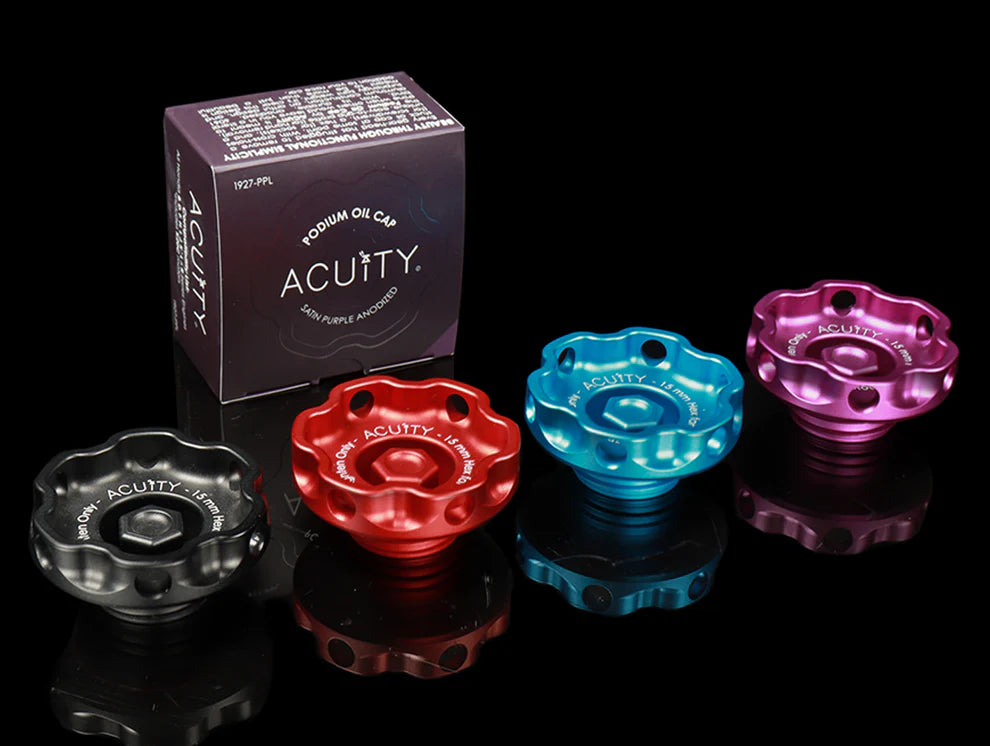 Acuity Podium Oil Cap - Honda/Acura Red, Teal, Purple, Black