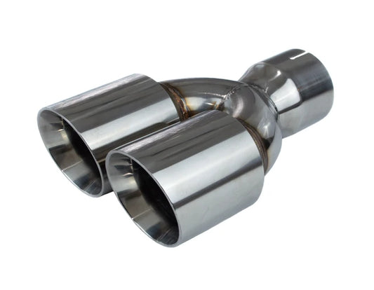 Universal Dual 89MM 3.5 Inch Exhaust Tip 76MM 3 Inch Inlet