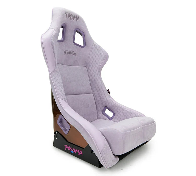 NRG FRP Bucket Seat (Medium) Prisma-Chromatic Lilac Vegan Suede w/ Chameleon Back (1) Each
