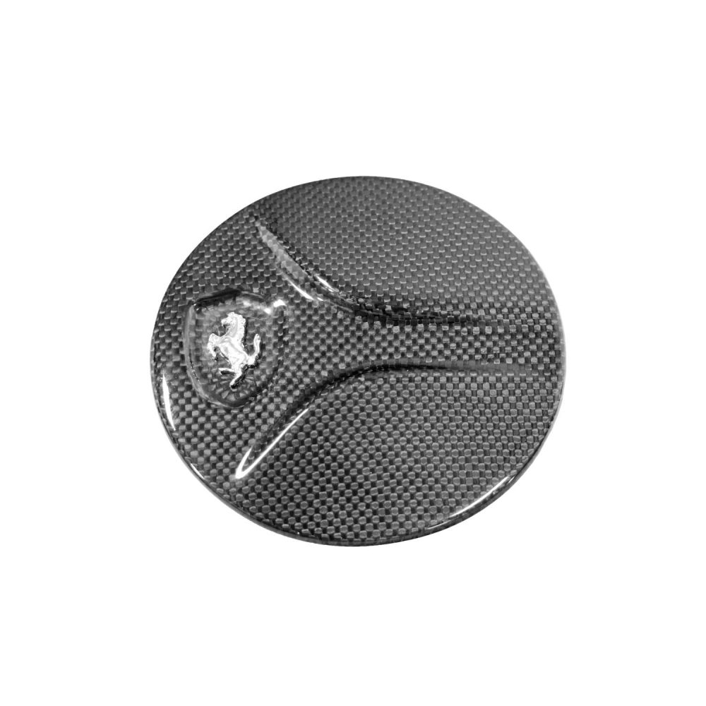 Exotic Car Gear Carbon GT-Style Fuel Door w/ Cavillino Badge for Ferrari 488 GTB / Pista