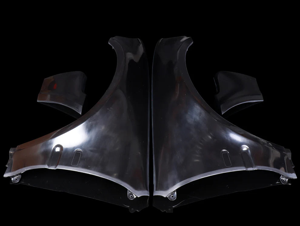 Mode Parfume Front Wide Fenders with Bumper Extensions - 92-95 Civic Hatchback