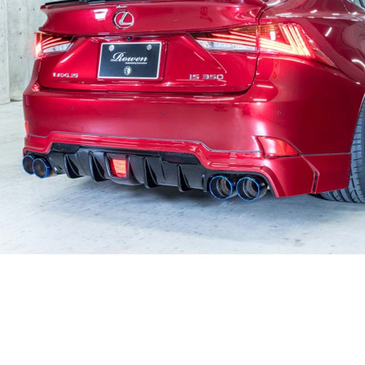 Rowen Rear Half Spoiler (FRP) w/ LED Back Fog Light/Relay for Lexus IS350 F-Sport 2014-2020