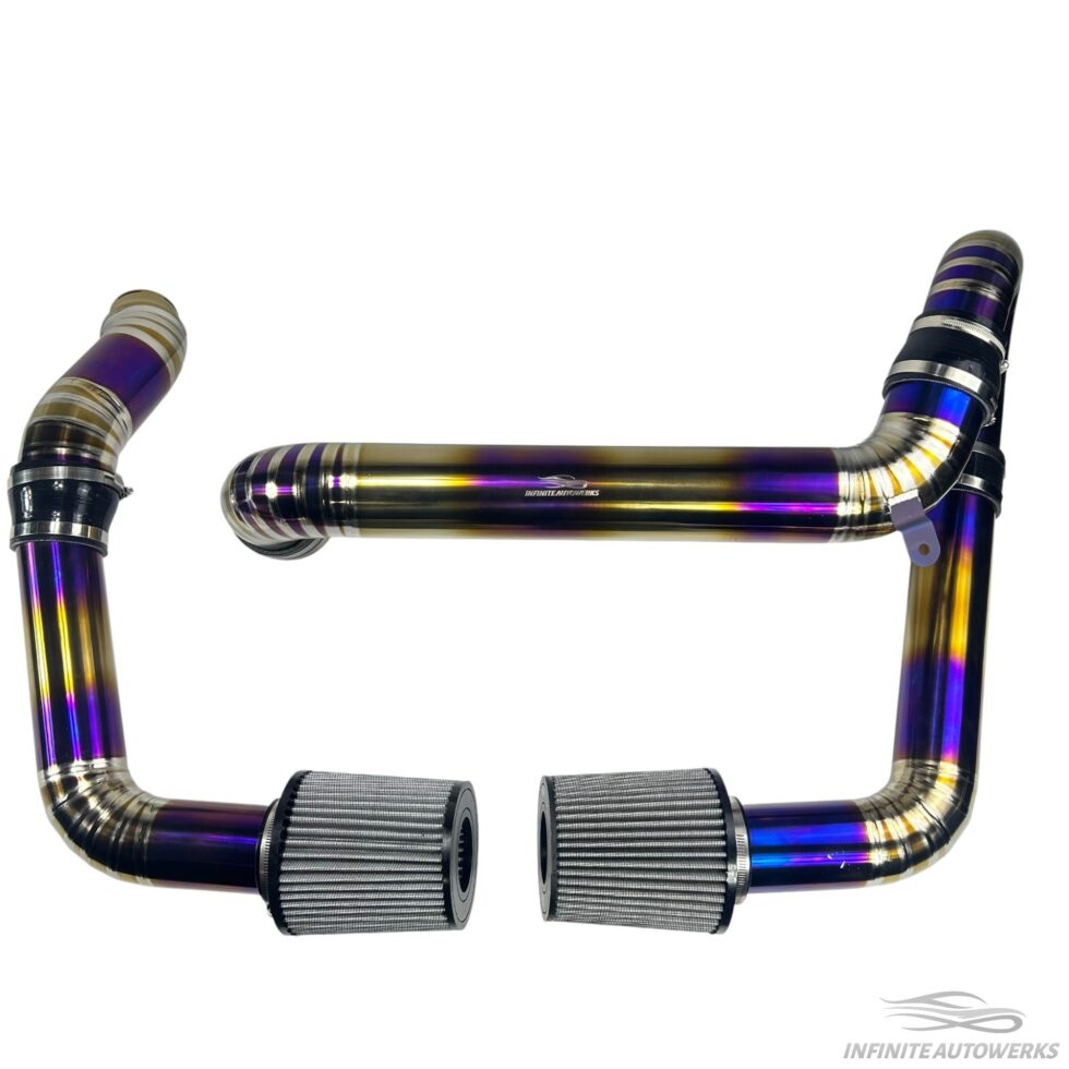 IAW S58 Front Mount Cold Air Intake – BMW G80 M3 G82 M4 G87 M2 – Aluminum / Titanium