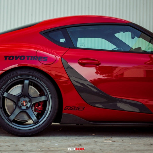 Seibon OEM Style Carbon Fiber Side Skirts - Toyota Supra A90 2020+