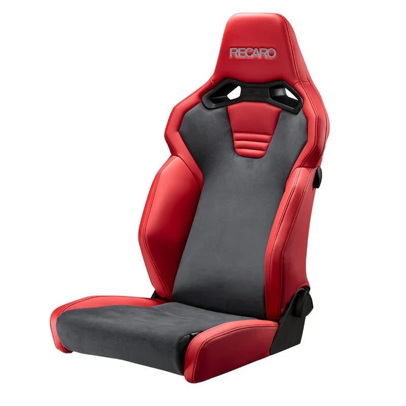 RECARO SR-C UT Leather-Ultrasuede - Charcoal Gray - Red (Heated) (JP) Each (1)