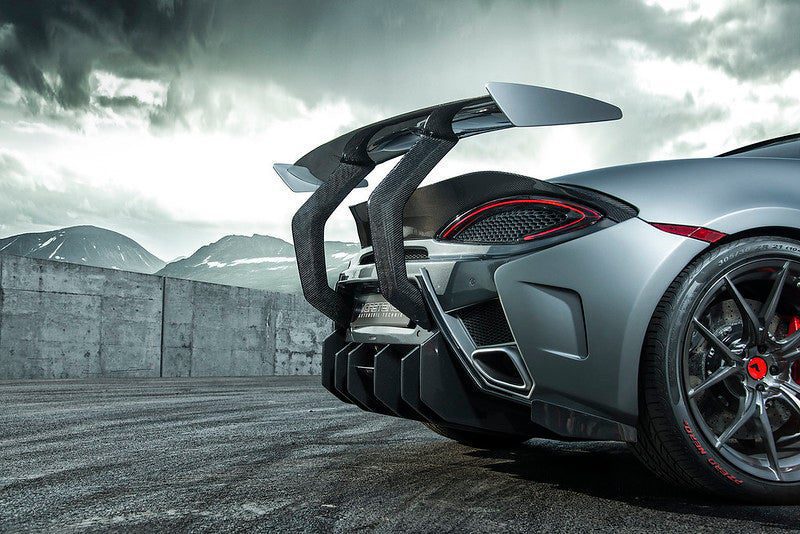 Vorsteiner VX Aero Carbon Fiber Wing Blade w/ Carbon Fiber Uprights for McLaren 570S