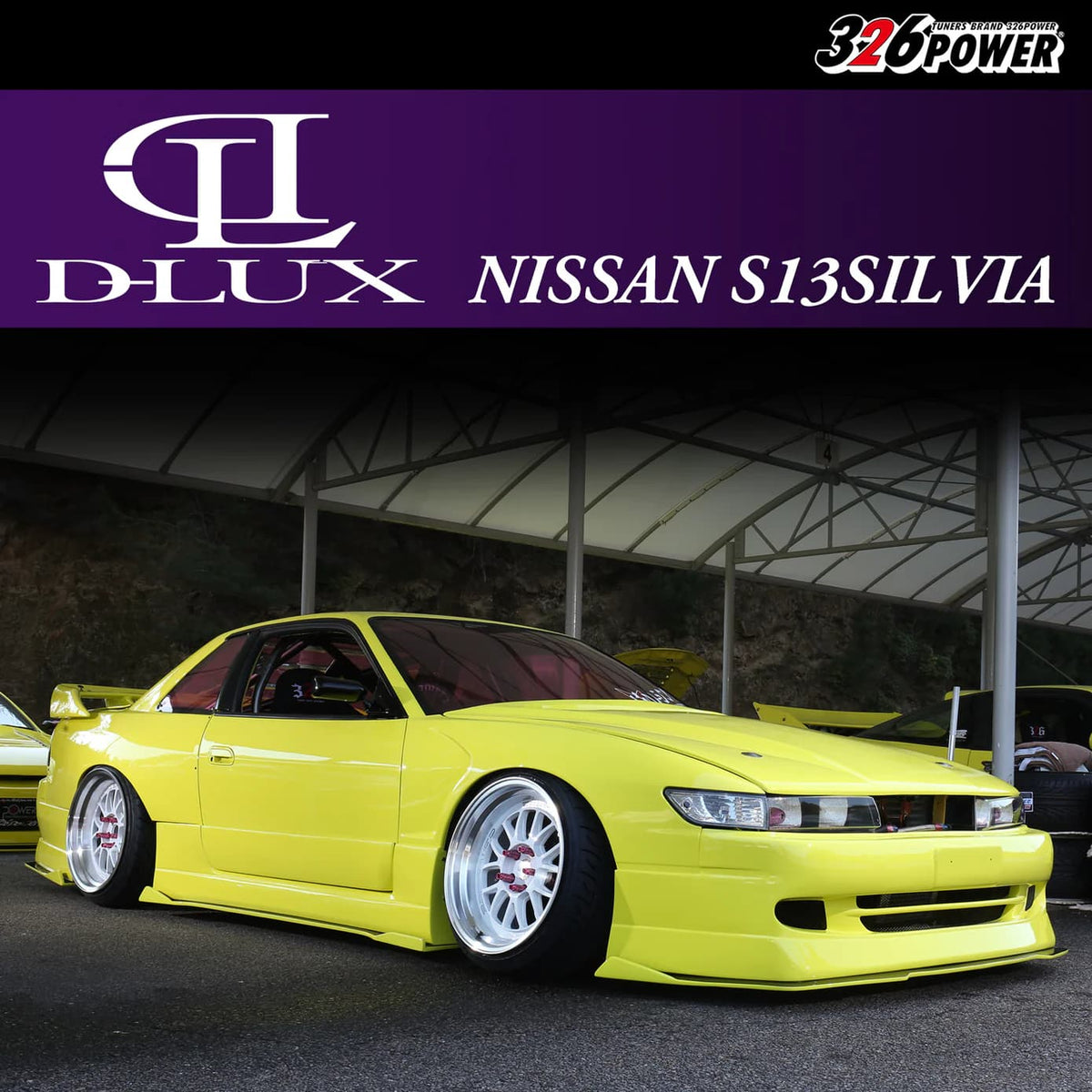 326 Power D-LUX 3P Aero Set (FRP) for Nissan Silvia S13 Coupe 1989-1994