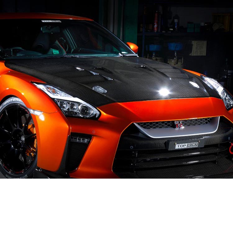 Top Secret MY17 Aero Hood (FRP) for Nissan GT-R (R35) 2017-2021