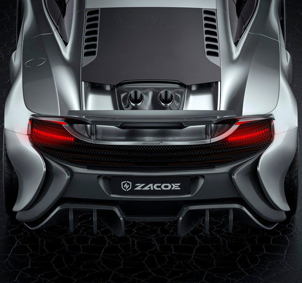 ZACOE Carbon Fiber Lower Rear Diffuser with Blade Set for McLaren 12C / 650S