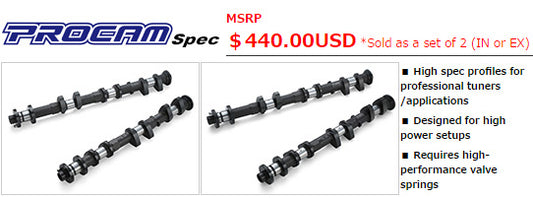 Tomei PROCAM 282/282 Camshafts