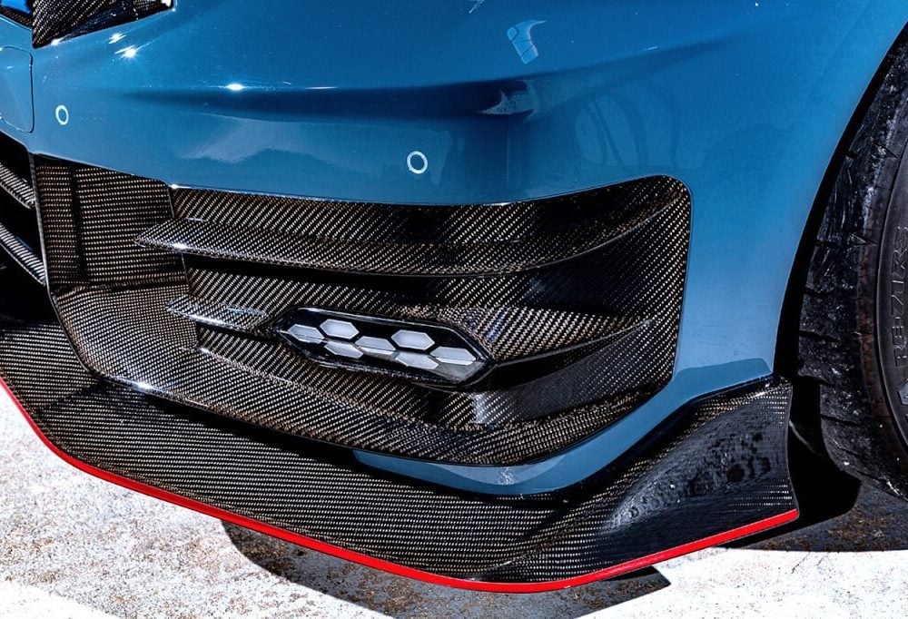 Top Secret Half Carbon Front Bumper Kit & GT Wide Fenders Set for R35 Nissan GT-R