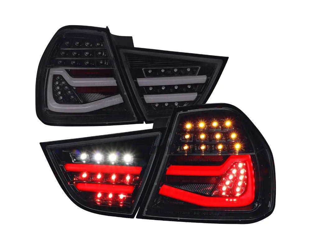 Spec-D Red LED Taillight (Glossy Black Housing/Clear Lens (08-11 BMW (multiple) | AWD/RWD)