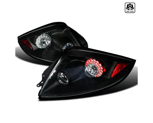 Spec-D LED Taillights (Matte Black Housing/Clear Lens (06-11 Mitsubishi Eclipse | FWD)