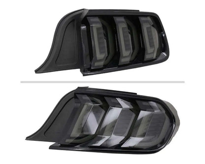 Spec-D Sequential Signal LED Taillights (Glossy Black Housing/Smoked Lens (15-23 Ford Mustang | RWD)