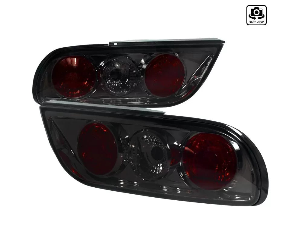 Spec-D Taillights (Chrome Housing/Smoked Lens (89-94 Nissan 240SX | RWD)