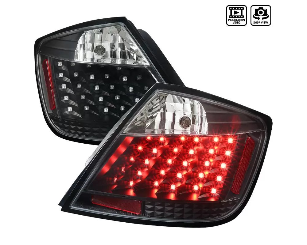 Spec-D V2 LED Taillights (Matte Black Housing/Clear Lens (05-10 Scion tC | FWD)