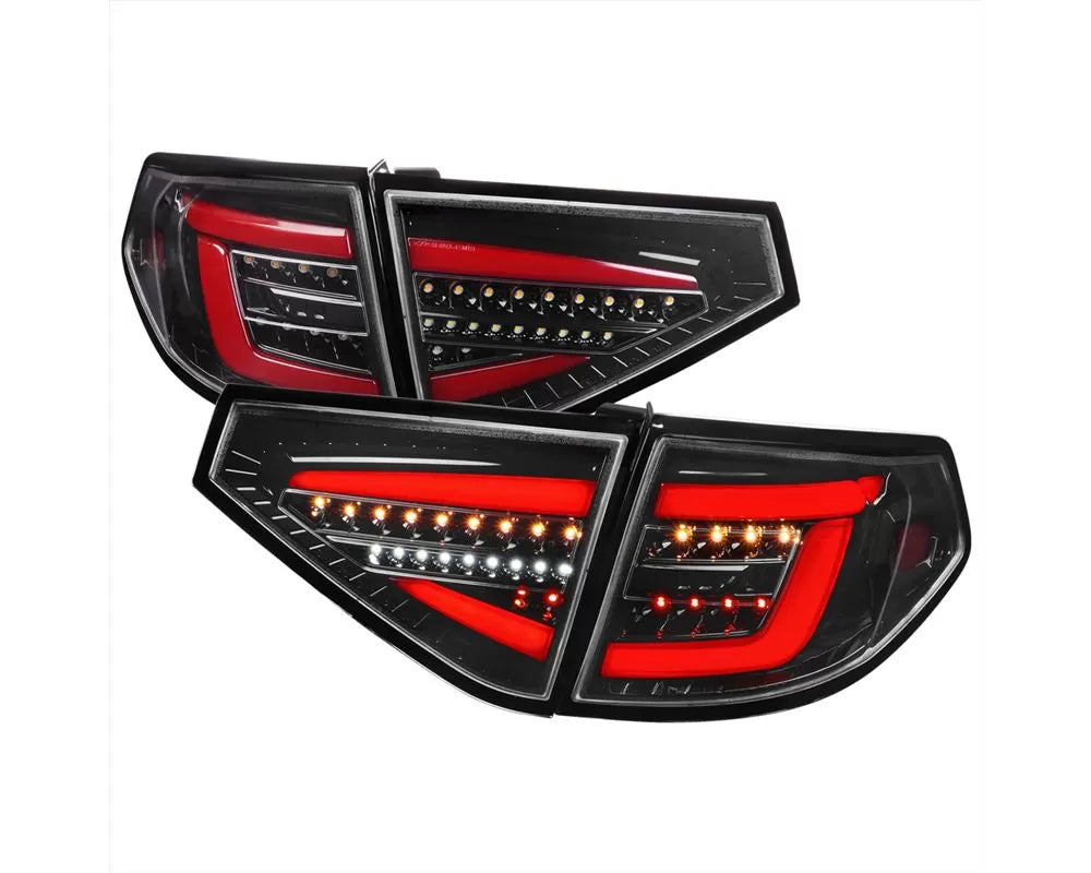 Spec-D LED Sequential Tube Taillights (Glossy Black Housing/Clear Lens (08-14 Subaru Impreza | AWD)