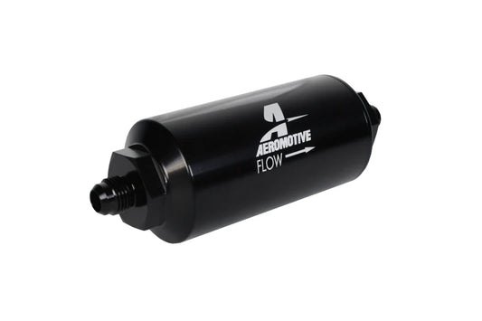 Aeromotive In-Line Filter - AN-06 238 Stainless Mesh Element - Anodized Black