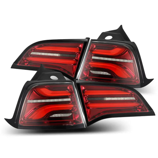 AlphaRex Pro LED Tail Lights Red (17-24 Tesla 3/Y | AWD/RWD)