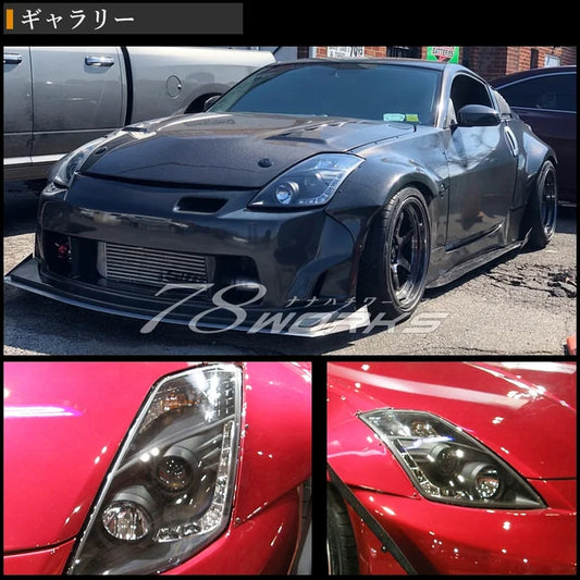 78WORKS 350Z (Z33) LED Head Light Unit V2 - Chrome (Chuki/Kouki Models)