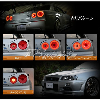 78WORKS R34 Skyline LED Tail Light Unit V2 - 2 Door Models