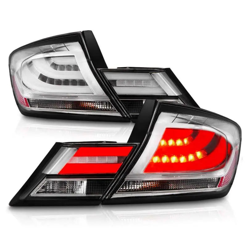 Anzo Tail Light Assembly LED Clear/Chrome (13-15 Honda Civic | FWD)