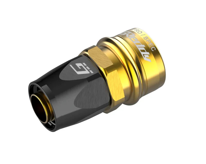 GReddy AN12 STRAIGHT ORB MALE BLACK/GOLD ANODIZED
