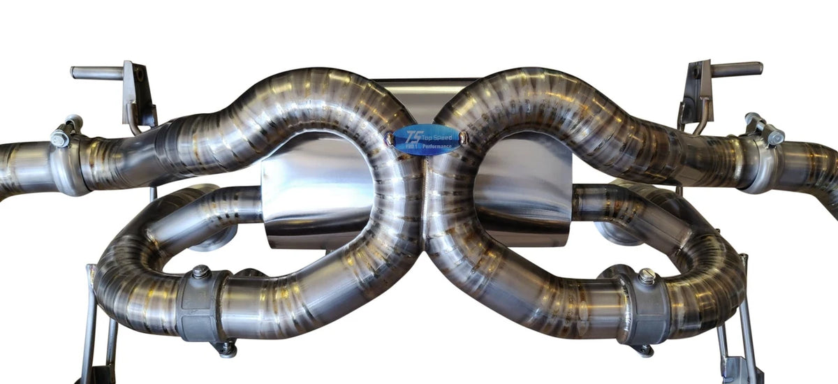Lamborghini Huracan LP610-4 & LP580-2 2015-2020 Titanium Exhaust with valve function, Titanium upgrade exhaust tips included