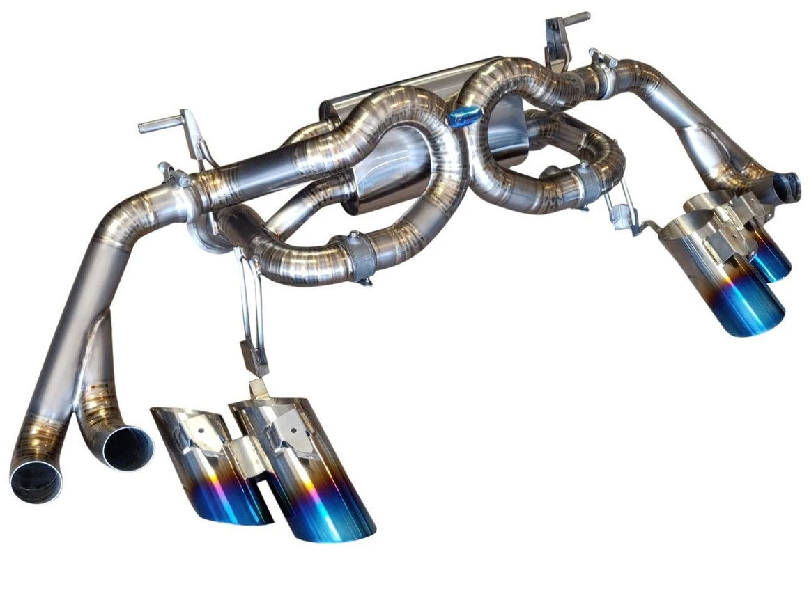 Lamborghini Huracan LP610-4 & LP580-2 2015-2020 Titanium Exhaust with valve function, Titanium upgrade exhaust tips included