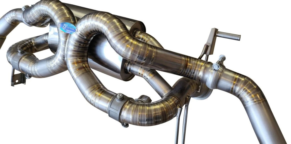 Lamborghini Huracan LP610-4 & LP580-2 2015-2020 Titanium Exhaust with valve function, Titanium upgrade exhaust tips included