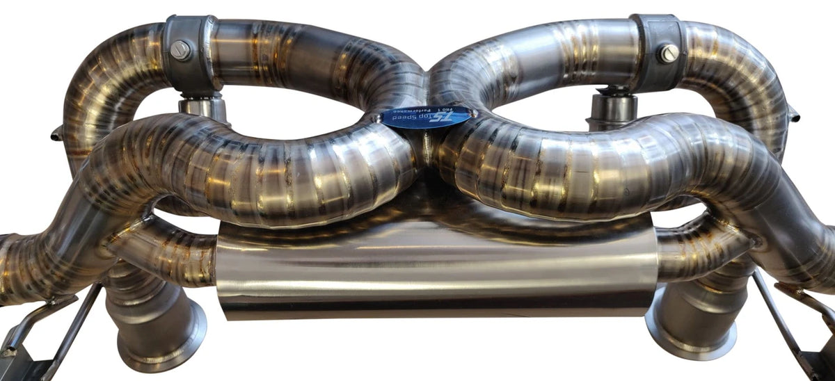 Lamborghini Huracan LP610-4 & LP580-2 2015-2020 Titanium Exhaust with valve function, Titanium upgrade exhaust tips included