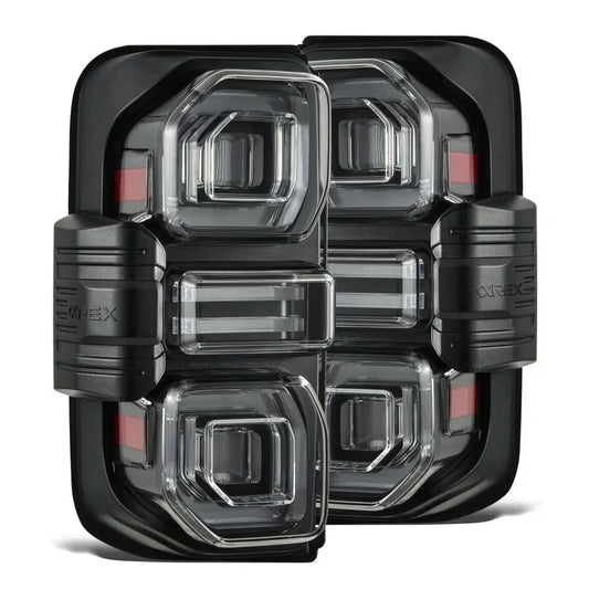 AlphaRex NOVA-Series Prismatic LED Black Tail Lights for U725 Ford Bronco