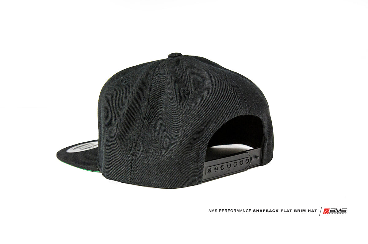 AMS Performance Snapback Flat Brim Hat (Black)
