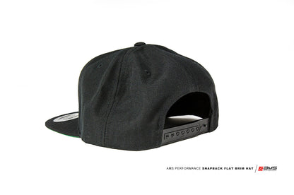 AMS Performance Snapback Flat Brim Hat (Black)