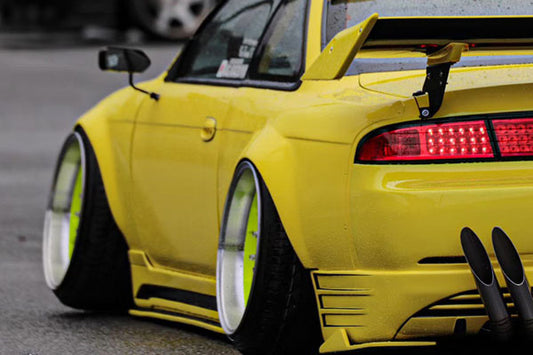 326 Power WIDE Front & Rear Over Fenders (FRP) for Nissan Silvia (S14) 1995-1996 Zenki