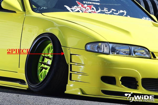 326 Power WIDE Front & Rear Over Fenders (FRP) for Nissan Silvia (S14) 1995-1996 Zenki