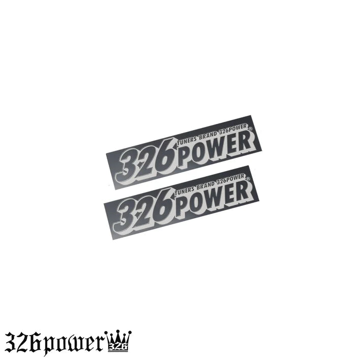 326POWER Decals - Type 2 Design White Die-cut design. 2pcs per order!