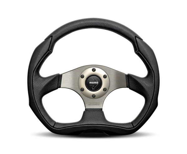 Momo Eagle Steering Wheel 350 mm - Black Leather/Anthracite Spokes