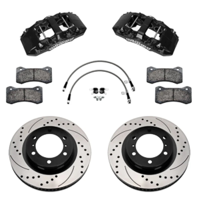 Wilwood 24-25 Toyota Tacoma Front Aero6-DM Big Brake Kit 13.38 In SRP Drilled Slotted Rotor/w Lines