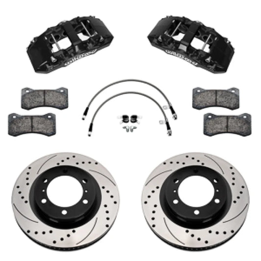 Wilwood 24-25 Toyota Tacoma Front Aero6-DM Big Brake Kit 13.38 In SRP Drilled Slotted Rotor/w Lines