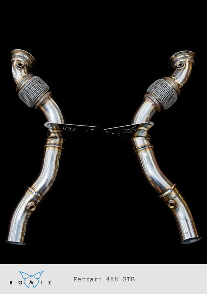 Ferrari 488 GTB Spider Downpipes