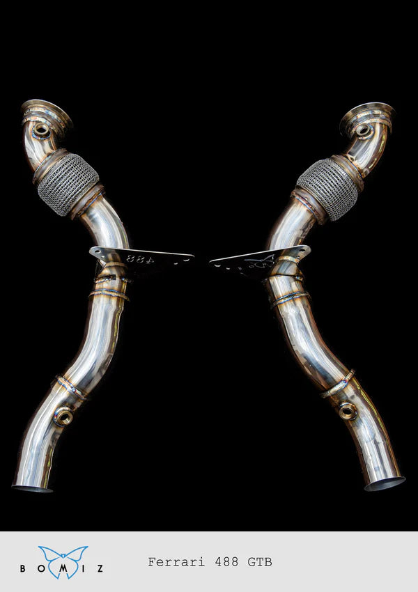 Ferrari 488 GTB Spider Downpipes