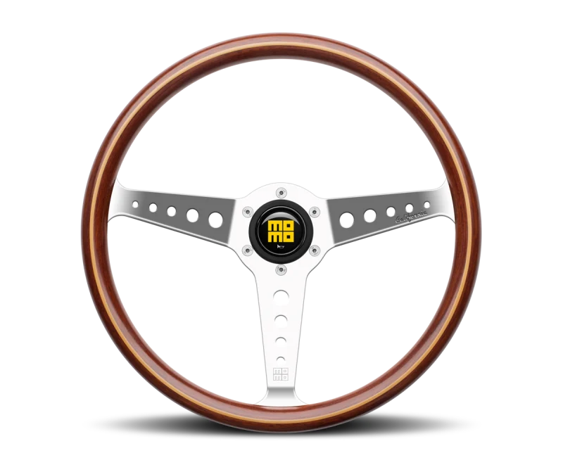 Momo California Wood Steering Wheel 360 mm - Mahogany Wood/Polished Spokes